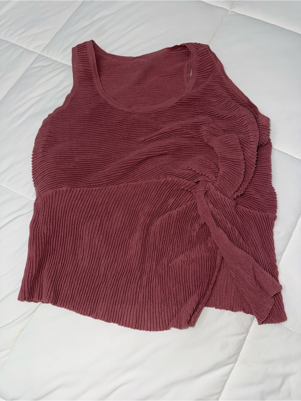 Ribbed rose top